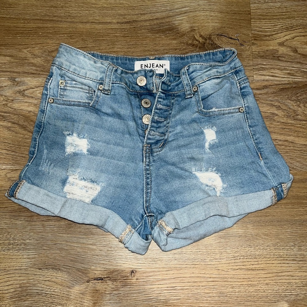 Enjean Denim Co. High-Waist Shorts